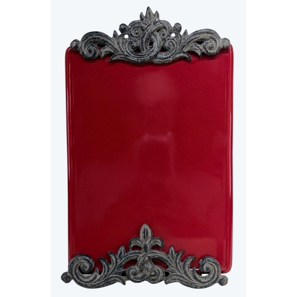 Drake Design Tuscan Scroll Fleur De Lis Red Burgundy Message Board kickstand